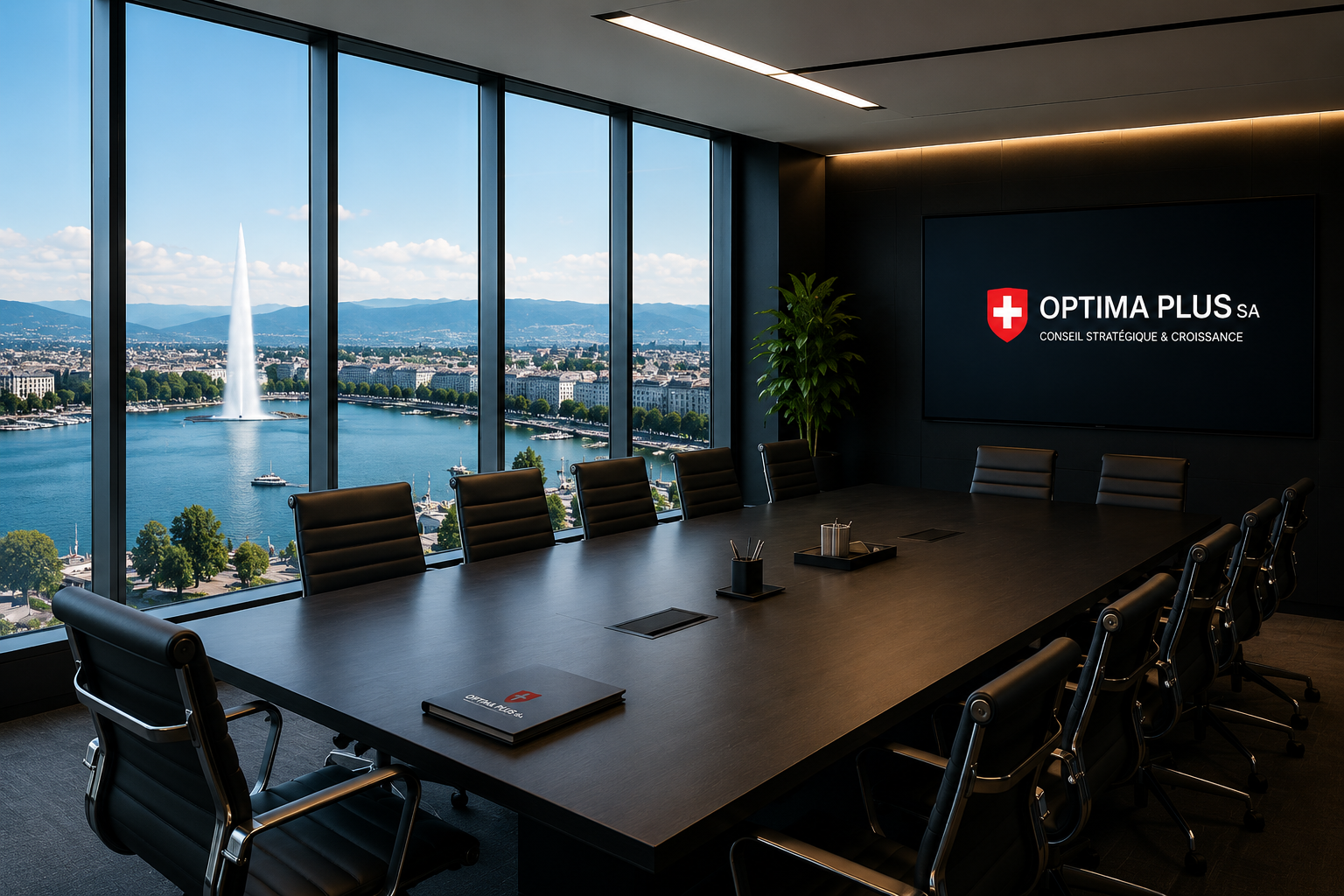 Salle de réunion direction Genève – Optima Plus SA